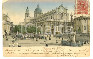 Autografo originale 1904 CATANIA La Cattedrale Autograph Adolphe FELLER FP VG 1