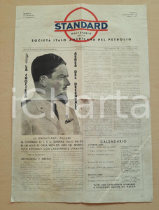 Giornale, rivista storica 1933 Notiziario STANDARD OIL  Crociera Decennale Italo Balbo  Motoraduno Roma 1