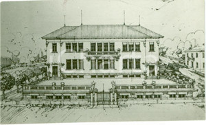 Fotografia d epoca originale 1930 SORI GE Nuovo edificio scolastico FOTOGRAFIA COEVA DEL BOZZETTO 1