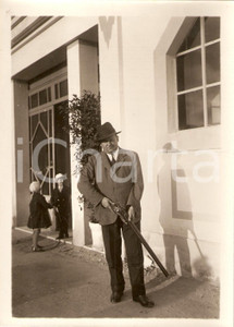 Fotografia d'epoca originale 1932 SANREMO Lando BENTIVOGLIO di BOLOGNA vince gara tiro al piccione FOTOGRAFIA 1
