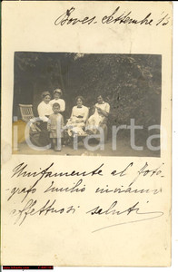 Fotografia d'epoca originale 1913 BOVES (CN) Signora torinese in villeggiatura FP VG 1