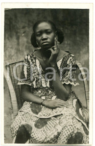 1930 ca CONGO BELGE Femmes indigènes - Portrait Véronique KAPINGA *Photo 9x14 cm Fotografia d'epoca, in formato cartolina postale. GOOD/buono  Formato: 9x14 cm originale e autentica 1