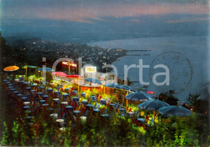 Cartolina originale da collezione 1964 GABICCE MONTE (PU) Panorama notturno con Dancing MARECHIARO *VINTAGE FG VG 1