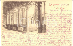 Autografo originale 1899 PISA Camposanto monumentale Cartolina Rita MACHIAVELLI alla madre Hilda 1