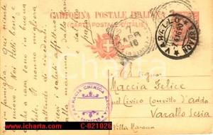 Cartolina originale da collezione 1916 SOSTEGNO BI Farmacia Chimica MACCIA Cartolina postale 1