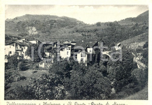 Cartolina originale da collezione 1954 MALEGNO (BS) Veduta VALCAMONICA Ponte PORTA SAN MARCO *Cartolina postale FG 1