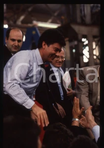 Fotografia d epoca originale 35mm vintage slide 1989 MILANO Claudio MARTELLI Congresso PSI Ansaldo 3 1