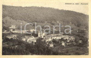 Cartolina originale da collezione 1940 MARZIO VA Veduta del paese e della vallata Cartolina postale FP VG 1