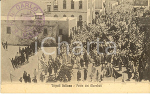 Cartolina originale da collezione 1915 ca TRIPOLI ITALIANA La festa dei MARABUTI *Cartolina postale animata FP NV 1