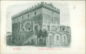 Cartolina originale da collezione 1903 ORVIETO TR Il Palazzo Apostolico Cartolina postale FP VG 1