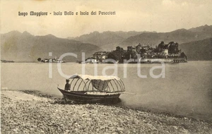 Cartolina originale da collezione 1920 ca STRESA VB Isola BELLA e Isola dei PESCATORI Cartolina ANIMATA FP NV 1