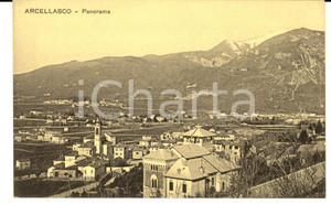 Cartolina originale da collezione 1915 ca ARCELLASCO CO Panorama del paese Cartolina postale FP NV 1
