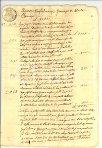 Documento originale, autentico 1832 PORTO MAURIZIO Inventario immobili famiglia ACQUARONE 1