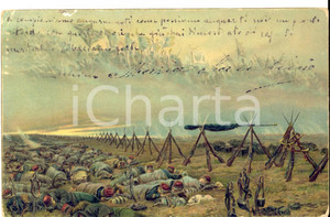 Cartolina originale da collezione 1915 WW1 MILANO Le reve  Edouard DETAILLE  Cartolina al magg. Emilio GARAVAGLIA 1