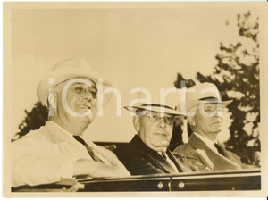 Fotografia d epoca originale 1938 OKLAHOMA CITY Franklin ROOSEVELT and Elmer THOMAS on his crosscountry tour 1