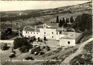 Cartolina originale da collezione 1954 SAN GIOVANNI ROTONDO FG Pellegrini al Convento 1