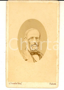 Fotografia d epoca originale 1880 ca PADOVA Ritratto del patriota Ferdinando COLETTI  Foto FIORENTINI CDV 1