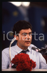 Fotografia d epoca originale 35mm vintage slide 1989 MILANO Claudio MARTELLI Congresso PSI Ansaldo 8 1