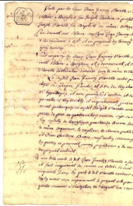 Documento originale, autentico 1814 REVIGLIASCO (AT) Giovanni Francesco MARELLO vende un prato in zona RIVORA 1