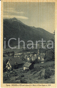 Cartolina originale da collezione 1930 ca CRAVEGGIA (VB) VAL VIGEZZO Veduta VOCOGNO Pizzo RAGNO Piana SANTA MARIA 1