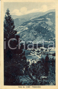 Cartolina originale da collezione 1932 OULX TO Veduta panoramica dell abitato cittadino Cartolina postale FP VG 1