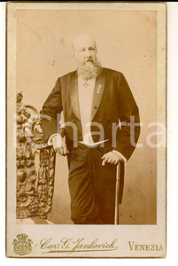 Fotografia d epoca originale 1910 ca MILANO Ritratto di un cavaliere di Gran Croce Foto JANKOVICH 8x13 1