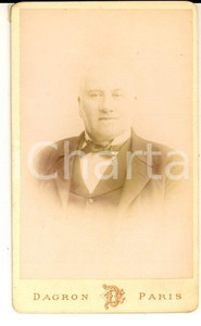 Fotografia d'epoca originale 1890 ca PARIS Ritratto di uomo anziano *Fotografia DAGRON CDV 1