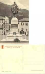 Cartolina originale da collezione 1932 COMO Monumento a GARIBALDI Giornata CROCE ROSSA *Cartolina FP NV 1