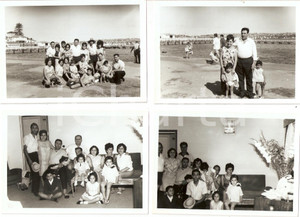 Fotografia d epoca originale 1965 ca USA Italoamericani Foto di famiglia VINTAGE Lotto 4 Foto 12x9 cm 1
