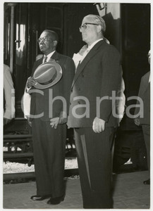 1956 ROMA Giovanni GRONCHI riceve William TUBMAN presidente della Liberia