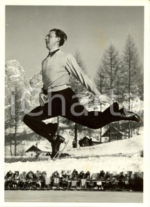 Fotografia d epoca originale 1939 CORTINA D AMPEZZO BL Pattinaggio ghiaccio  Karl SCHAFER Stadio CRISTALLO 1