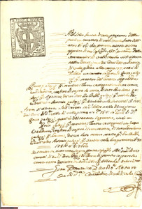 Manoscritto, lettera originale 1782 VALLEPIANA GE ProprietÃ  rurali in VALLE STURLA 1