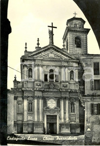 Cartolina originale da collezione 1950 ca CASTAGNOLE DELLE LANZE AT Chiesa di SAN PIETRO IN VINCOLI FG NV 1