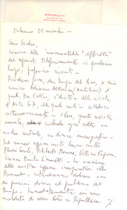 Autografo originale 1980 MILANO Lettera artista Marco MAGRINI per pubblicazione  AUTOGRAFO 1