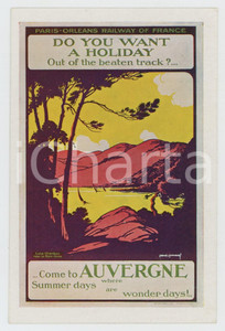 1910 ca RAILWAY OF FRANCE Paris - Orleans AUVERGNE Lac Chambon - Postcard FP NV  Cartolina d'epoca, non viaggiata. FAIR/discreto Lievi smussature agli angoli Formato: FP originale e autentica 1