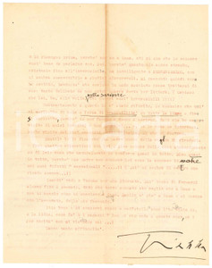 Autografo originale 1945 AVIO Soprano Gianna PEDERZINI sui falsi amici di Farinacci  Autografo 1