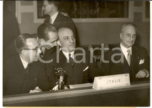 1953 PARIS Conferenza Europea Mercati Agricoli - Mariano RUMOR Amintore FANFANI