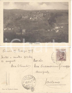 Autografo originale 1927 SINIO (CN) Panorama *Autografo don Olindo MARCHISIO FP VG 1