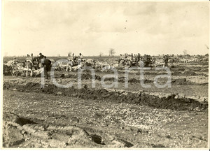 Fotografia d'epoca originale 1925 ca ROMA L'avanzata dei trattori nell'AGRO ROMANO 1