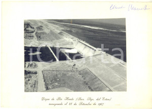 Oggetto da collezione cartaceo 1967 ARGENTINA Dique de RIO HONDO  Biglietto augurale con VERA FOTO 1