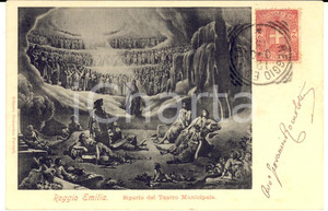 Autografo originale 1900 REGGIO EMILIA Sipario Teatro Municipale Autografo avv. Giovanni ROMOLOTTI 1