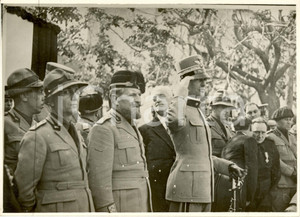 Fotografia d epoca originale 1930 ca ROMA? Principe Umberto assiste alla sfilata reparti Milizia Fotografia 1
