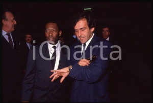 35mm vintage slide* 1990 MILANO PELÉ e Michel PLATINI al Galà di ITALIA '90 