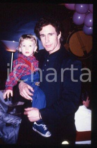 35mm vintage slide* 1990 CINEMA American actor John SHEA and son Jake SHEA (2)