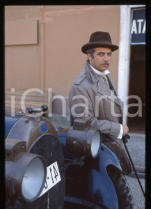 35mm vintage slide*1995 LA FAMIGLIA RICORDI -  Massimo GHINI con FIAT 501 