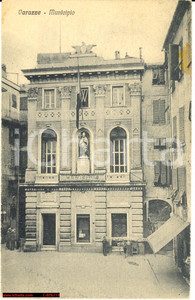 Cartolina originale da collezione Varazze anni '20 - Piazza Municipio animata *FP VG 1