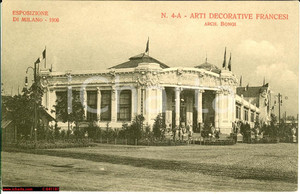 Cartolina originale da collezione 1906 EXPO MILANO Arti Decorative francesi arch. BONGI 1