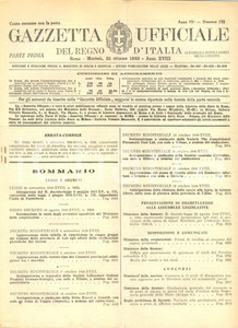 Documento originale, autentico 1940 GAZZETTA UFFICIALE Statuto Consorzi Provinciali Macellai 1