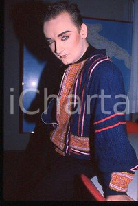 35mm vintage slide* 1990 ca MUSIC Boy GEORGE English singer (13)