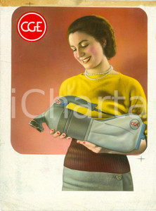 Materiale pubblicitario d’epoca 1960 ca ASPIRAPOLVERE CGE Volantino pubblicitario PROVA DI STAMPA 1